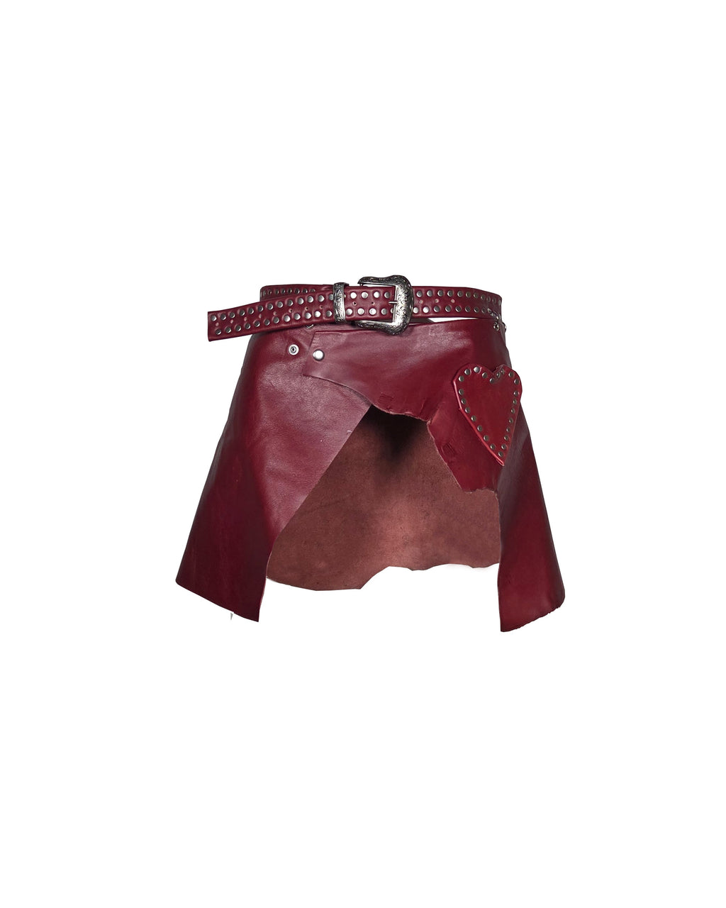 Open-Front Belted Heart Mini
