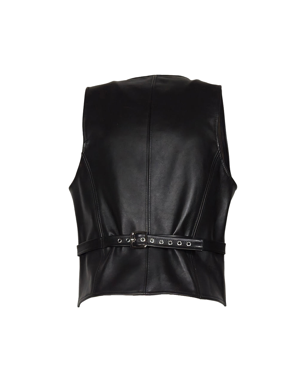 The "Jimi" Skull Snap Leather Vest