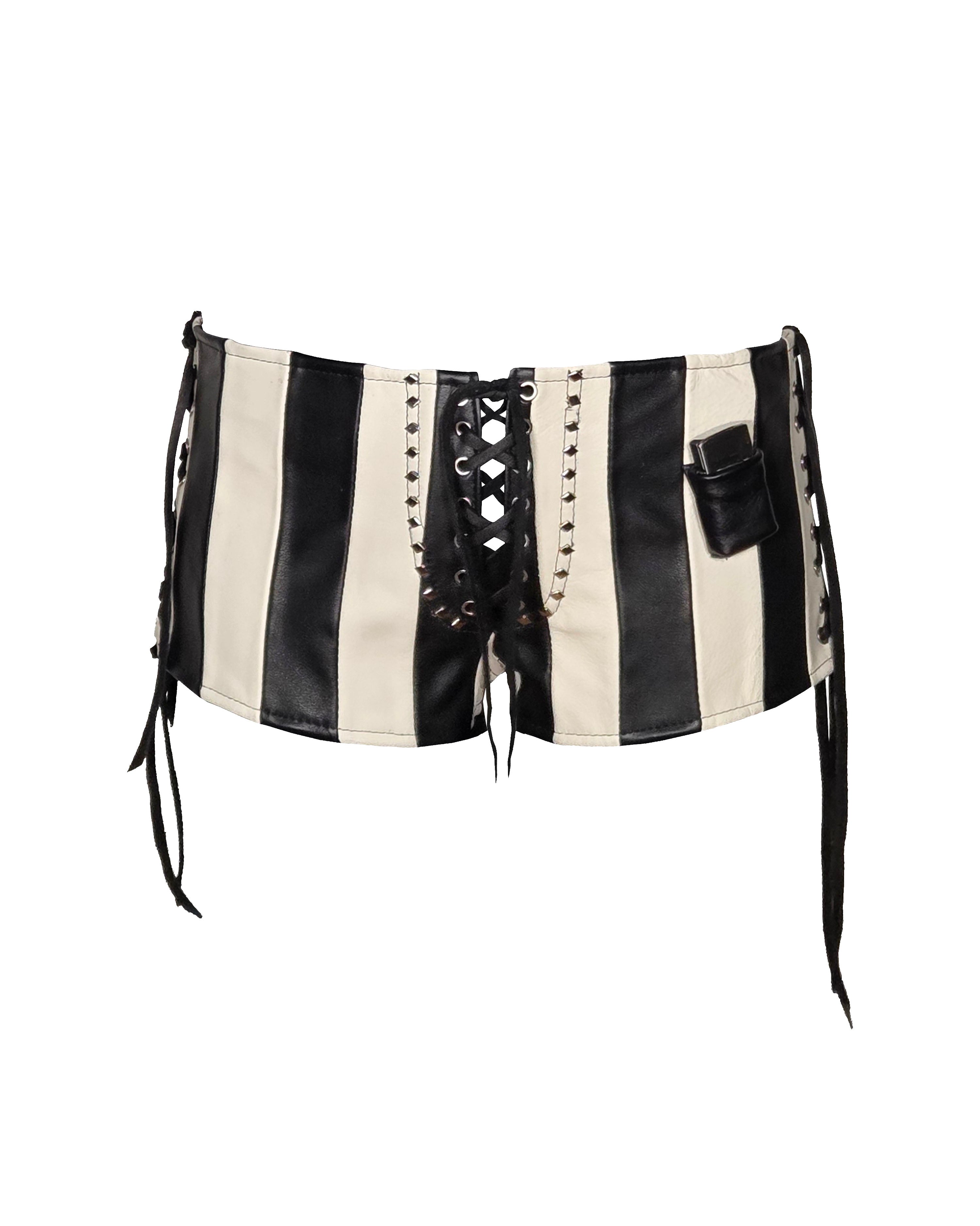 The "Syd" Striped Lace-up Lighter Shorts