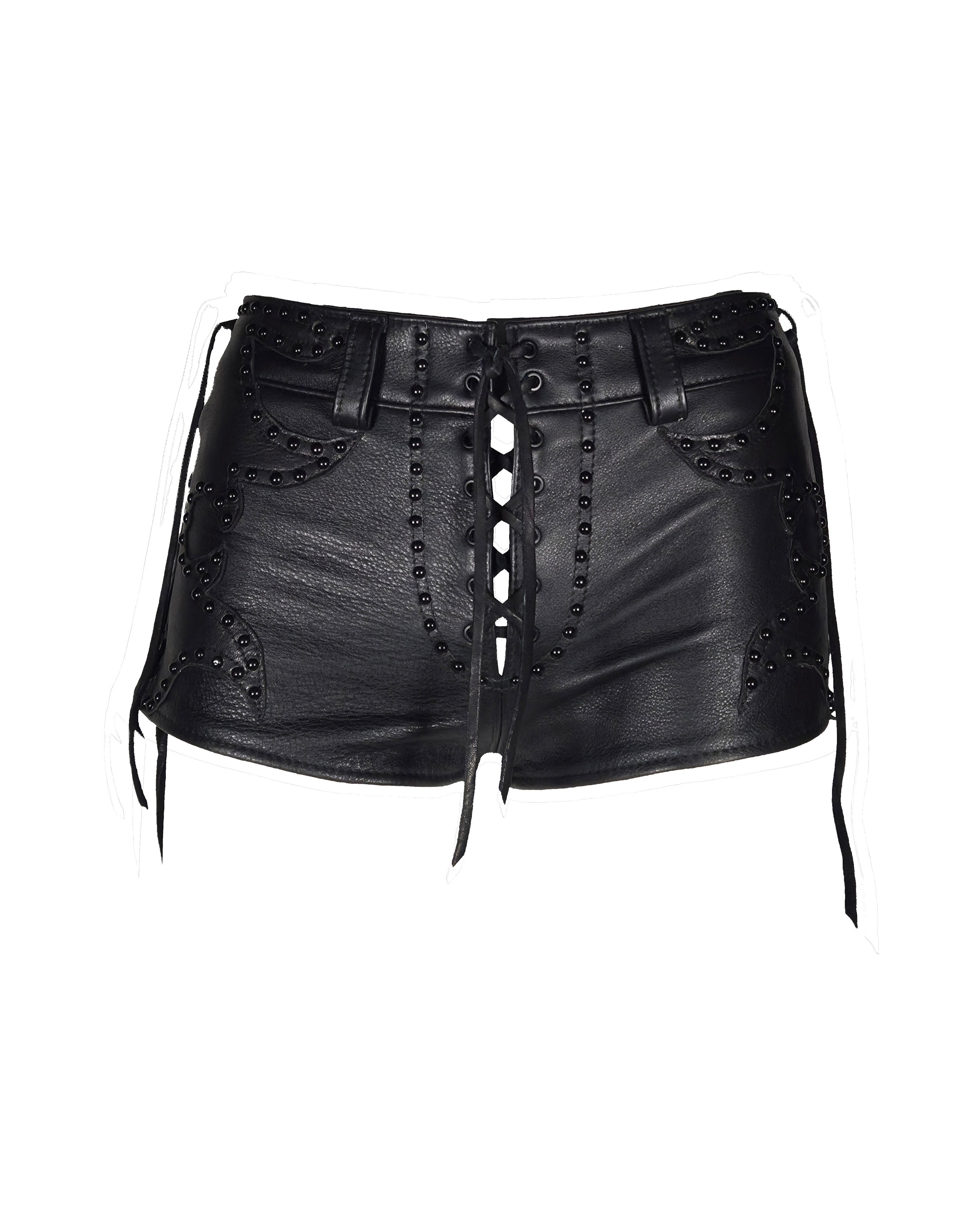 The "Salvadore" Lace-up Embellished Hot Pants