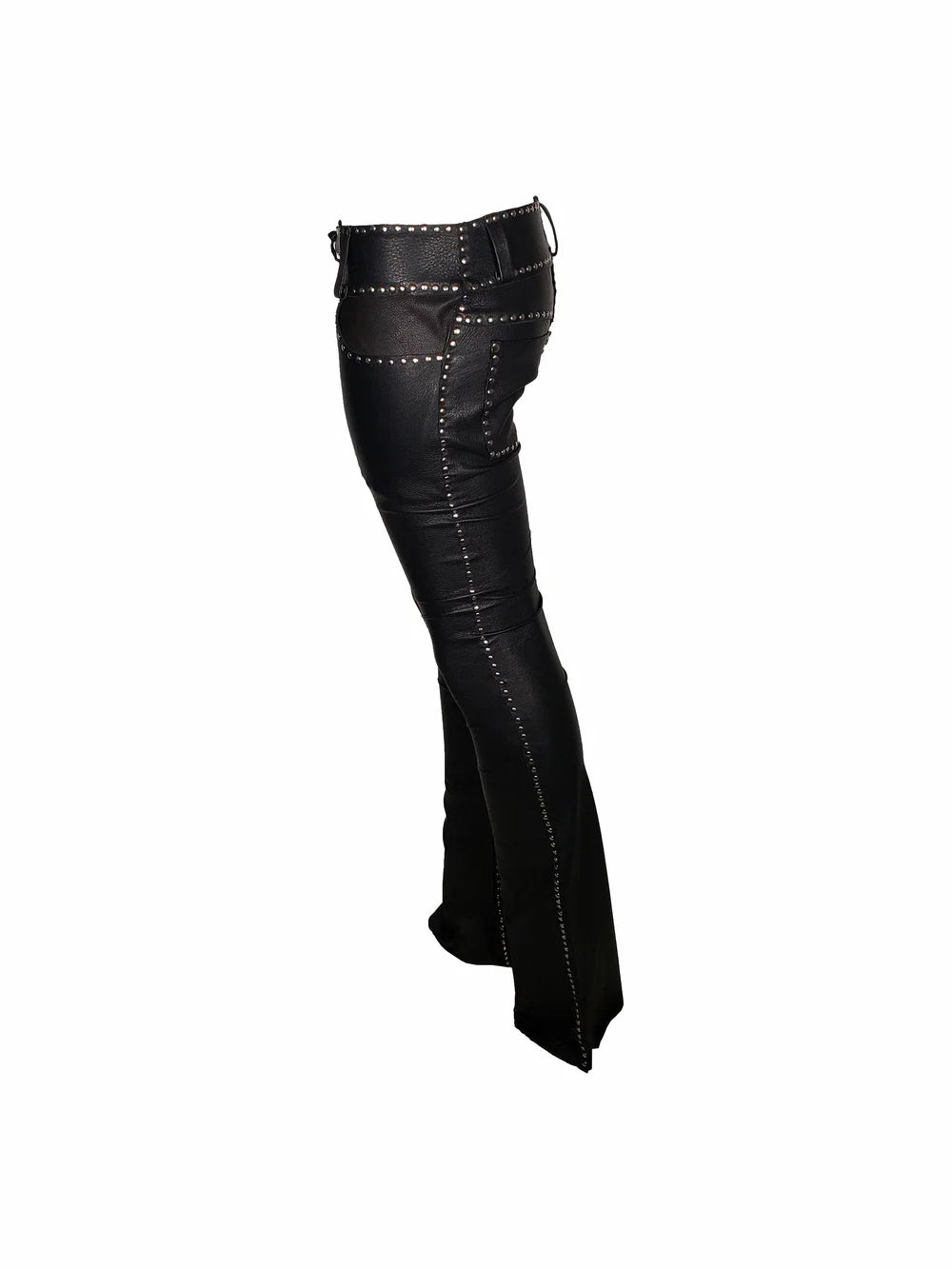 Black Leather Bootcut Pants