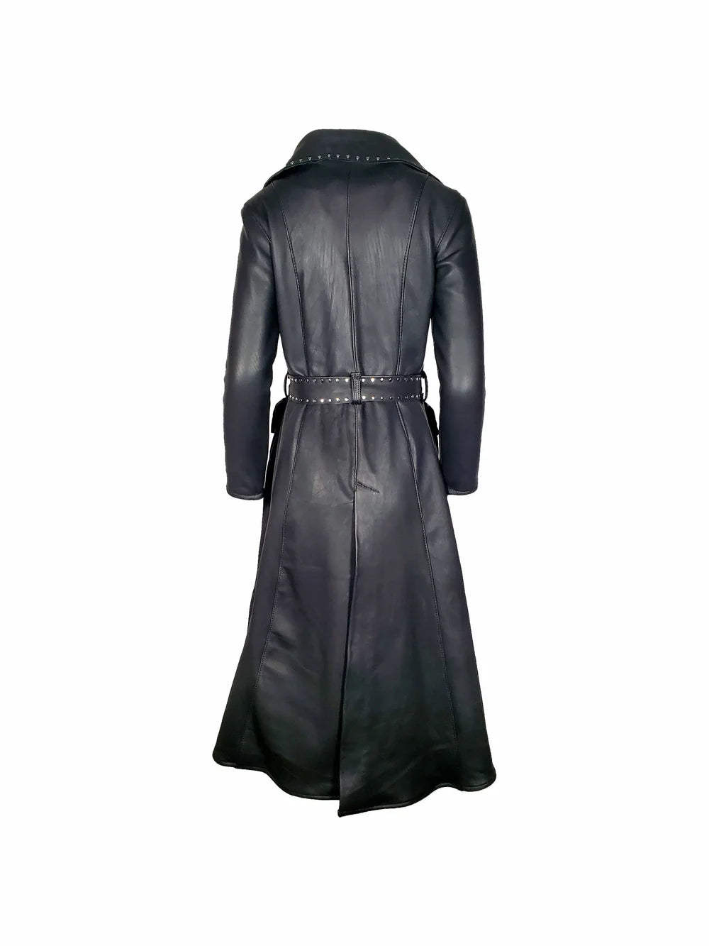 Black Leather Full-Length Duster