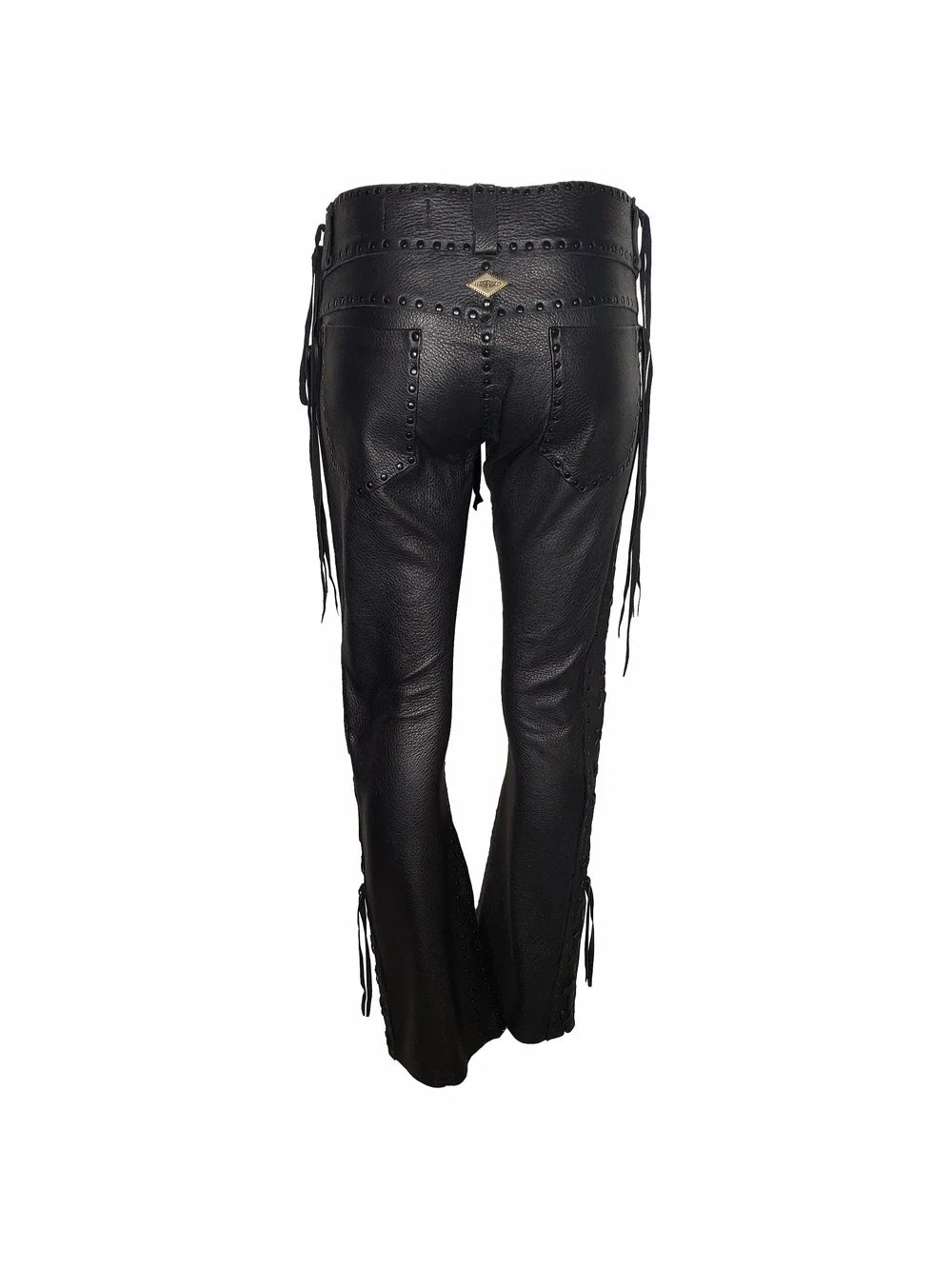 Hand Made Black Leather Pants