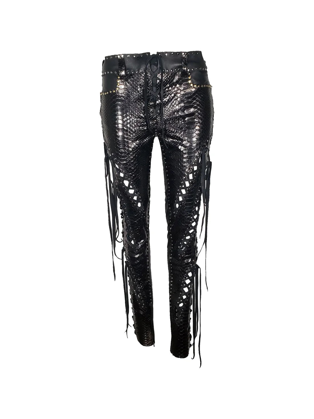 Black Snakeskin Pants