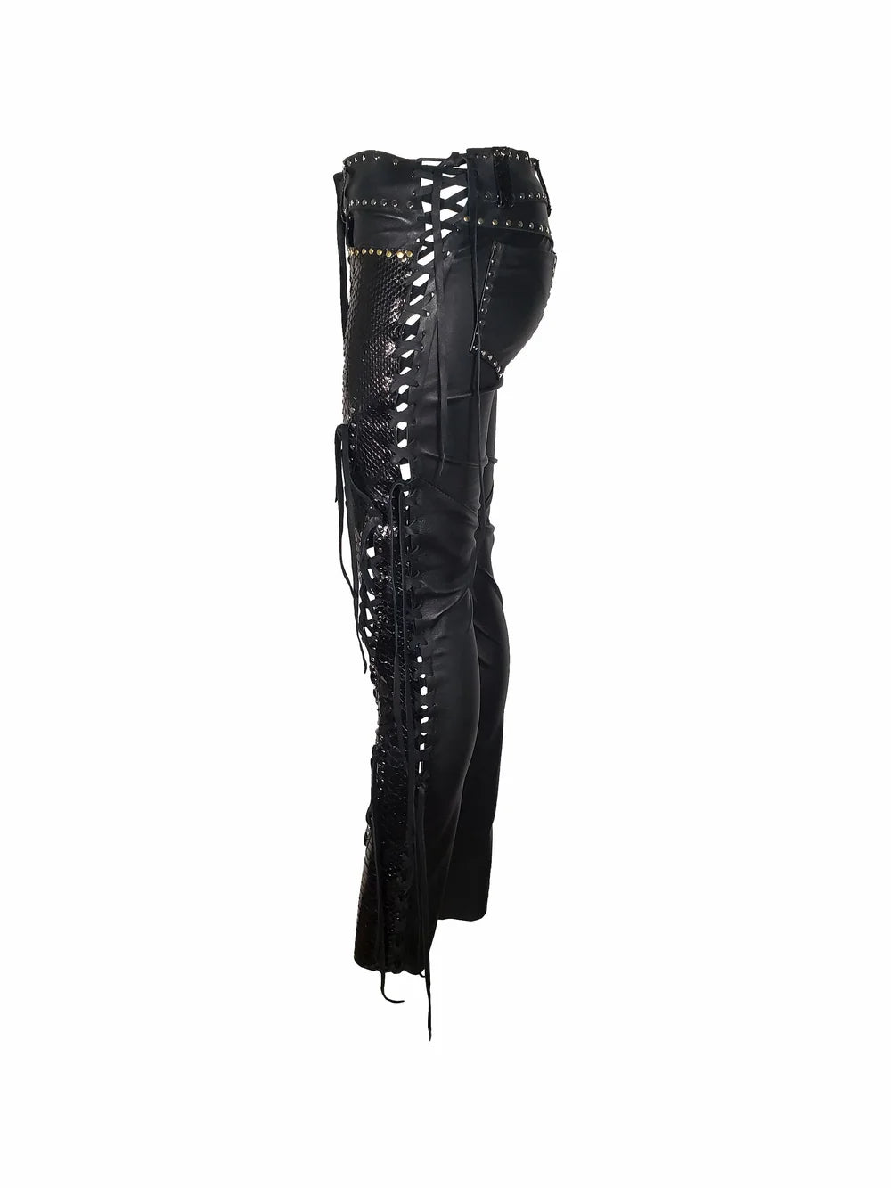 Black Snakeskin Pants