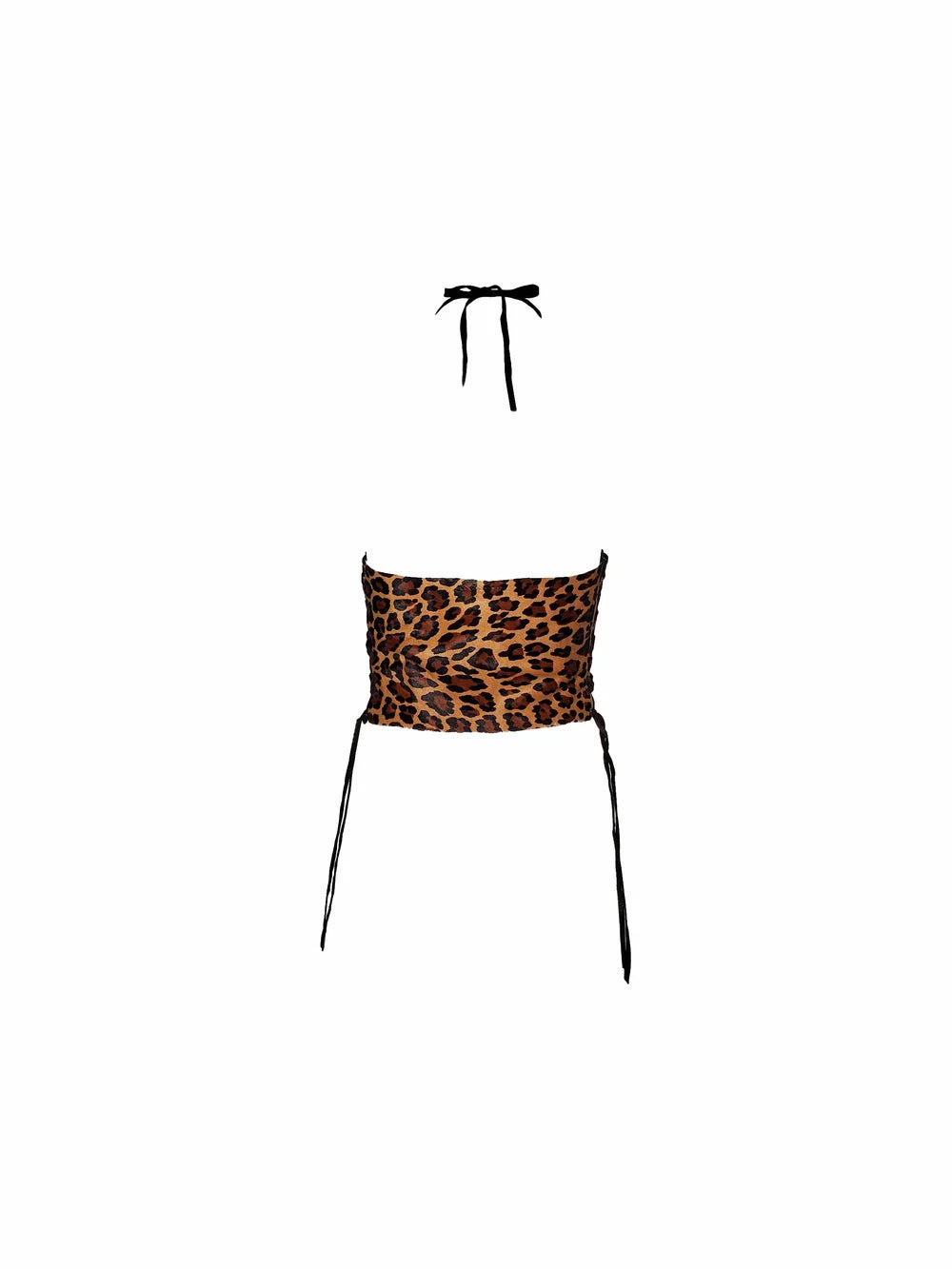 Brown Halter with Cheetah Accents