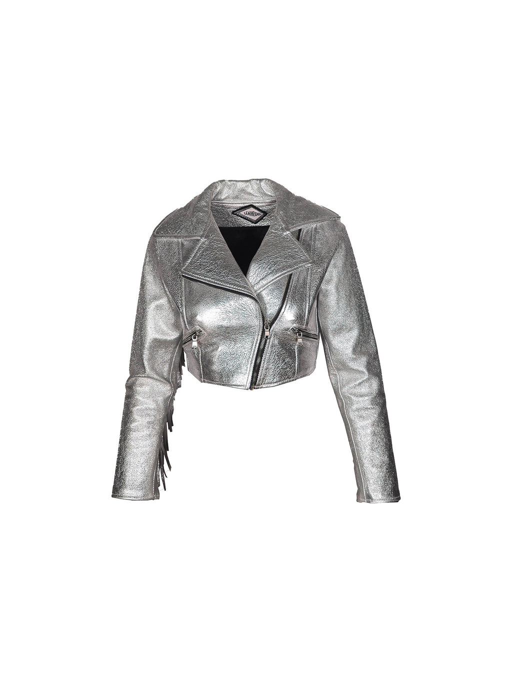 Crop Fringe Moto Jacket