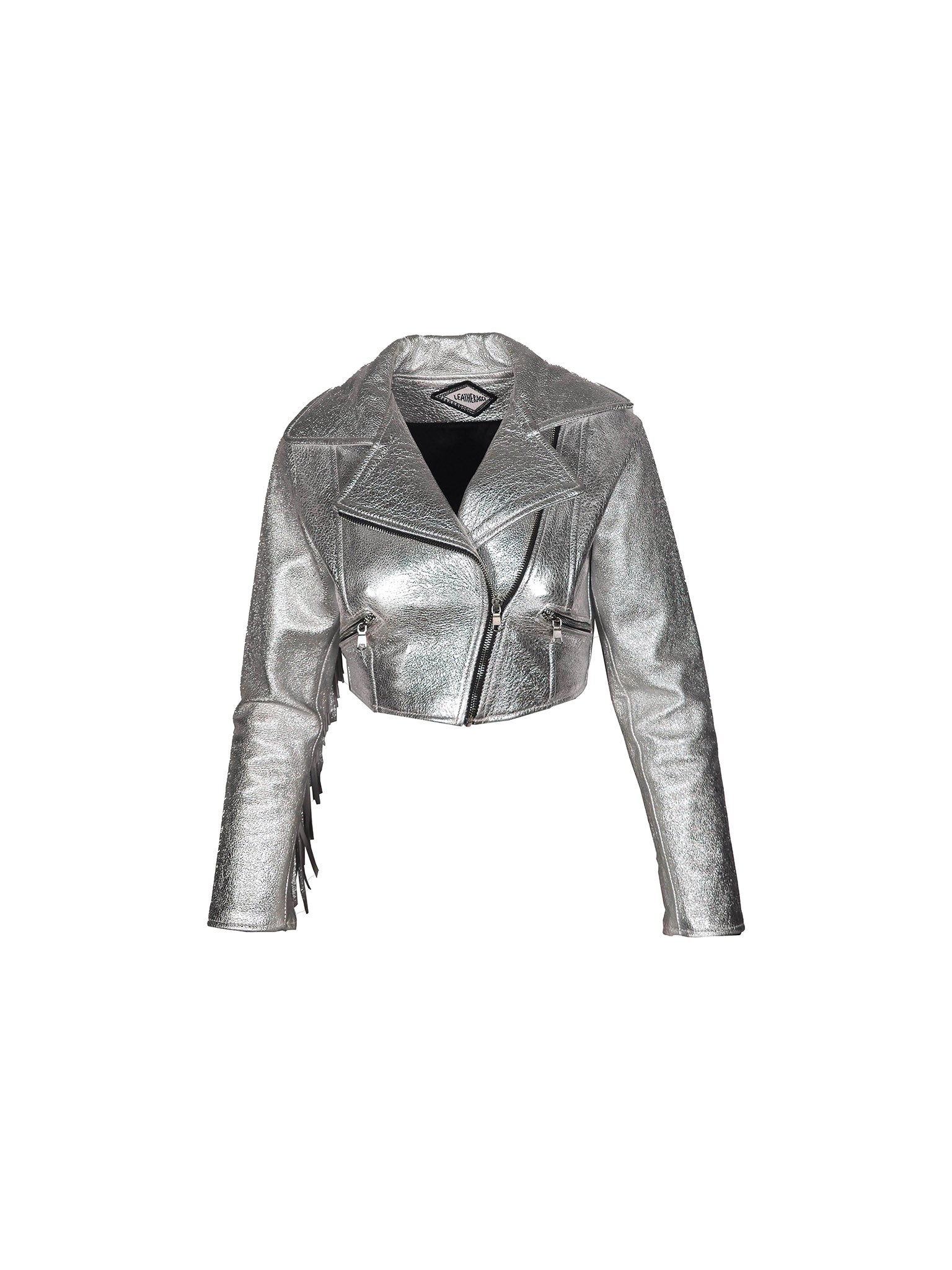 Crop Fringe Moto Jacket