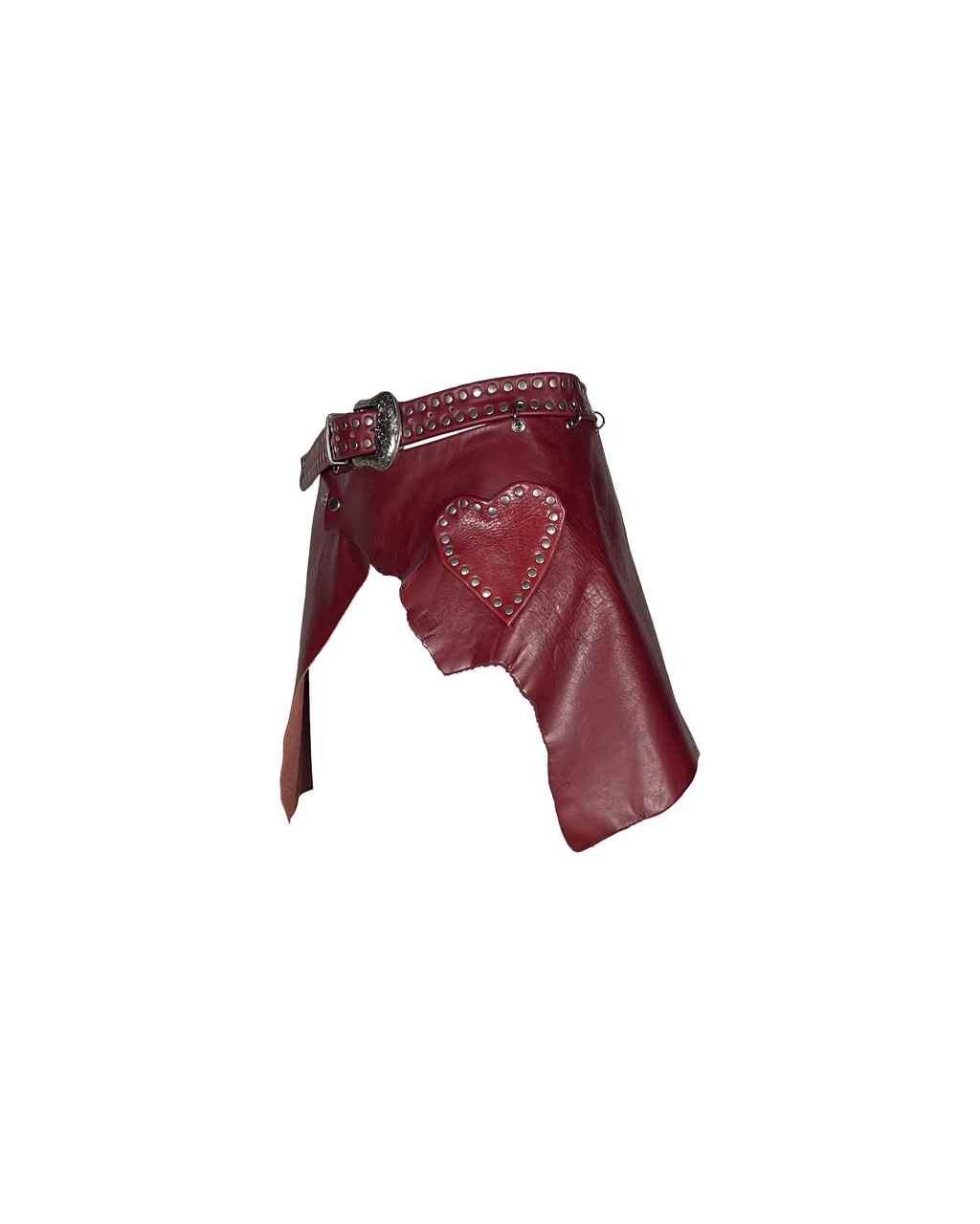 Open-Front Belted Heart Mini