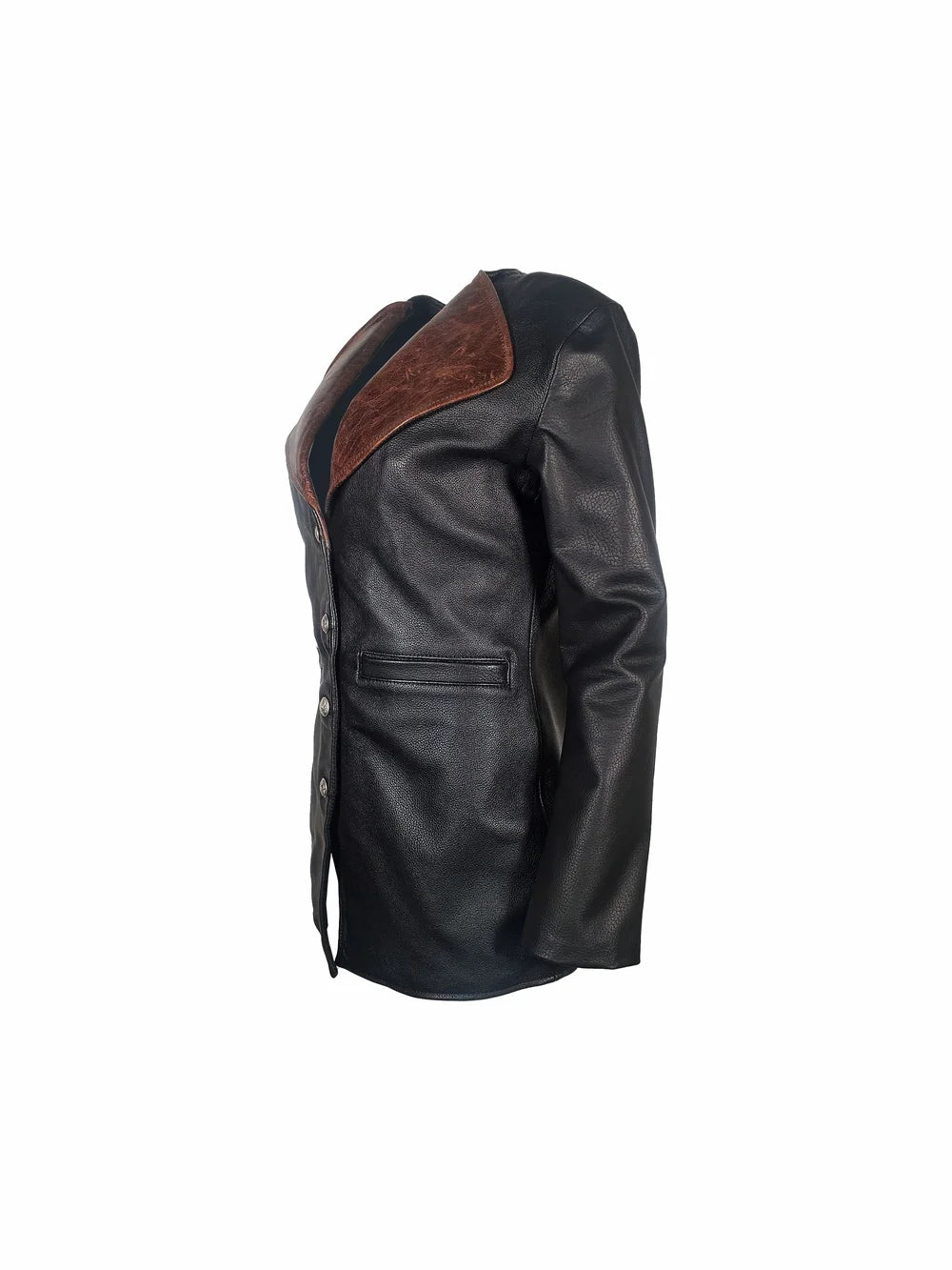 Jim Morrison Inspired Mid Length Leather Jacket