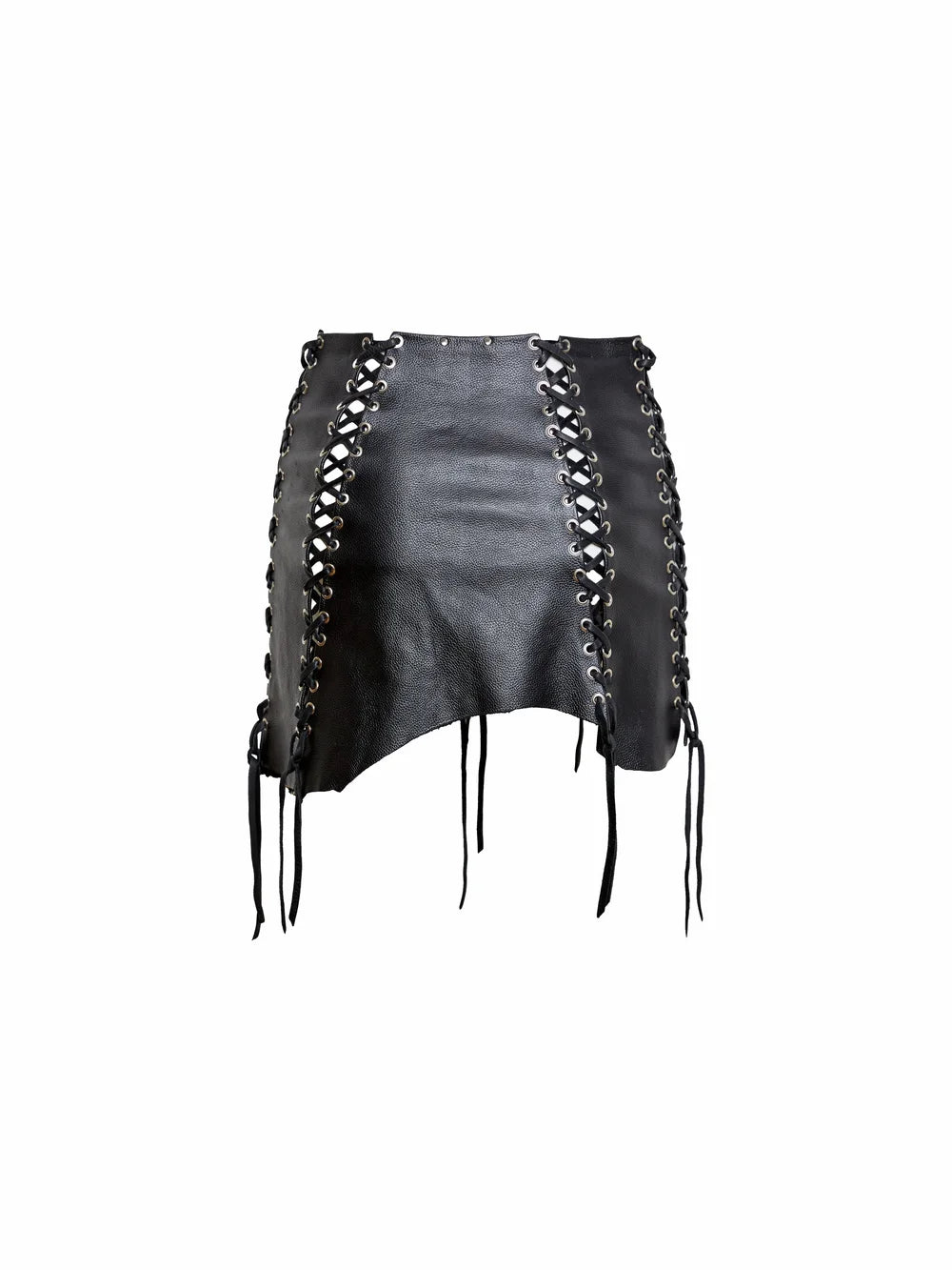 Asymmetric Lace-up mini skirt