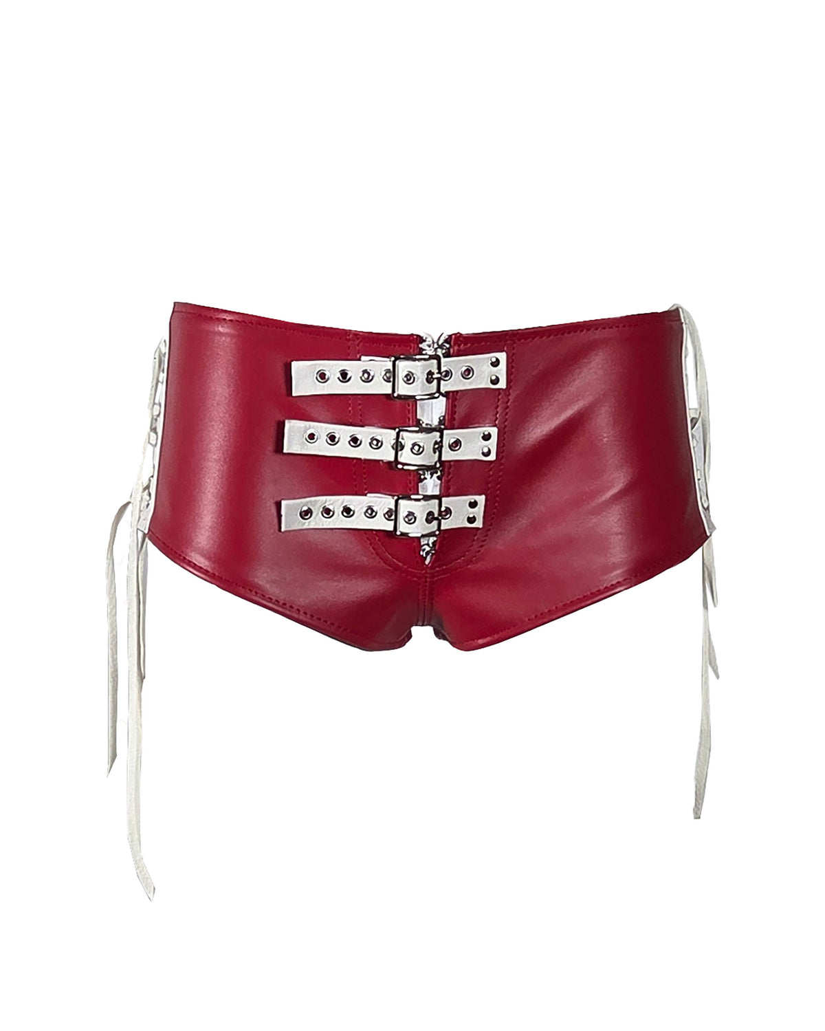 "Racer Girl" Two Tone Leather Hot Pants