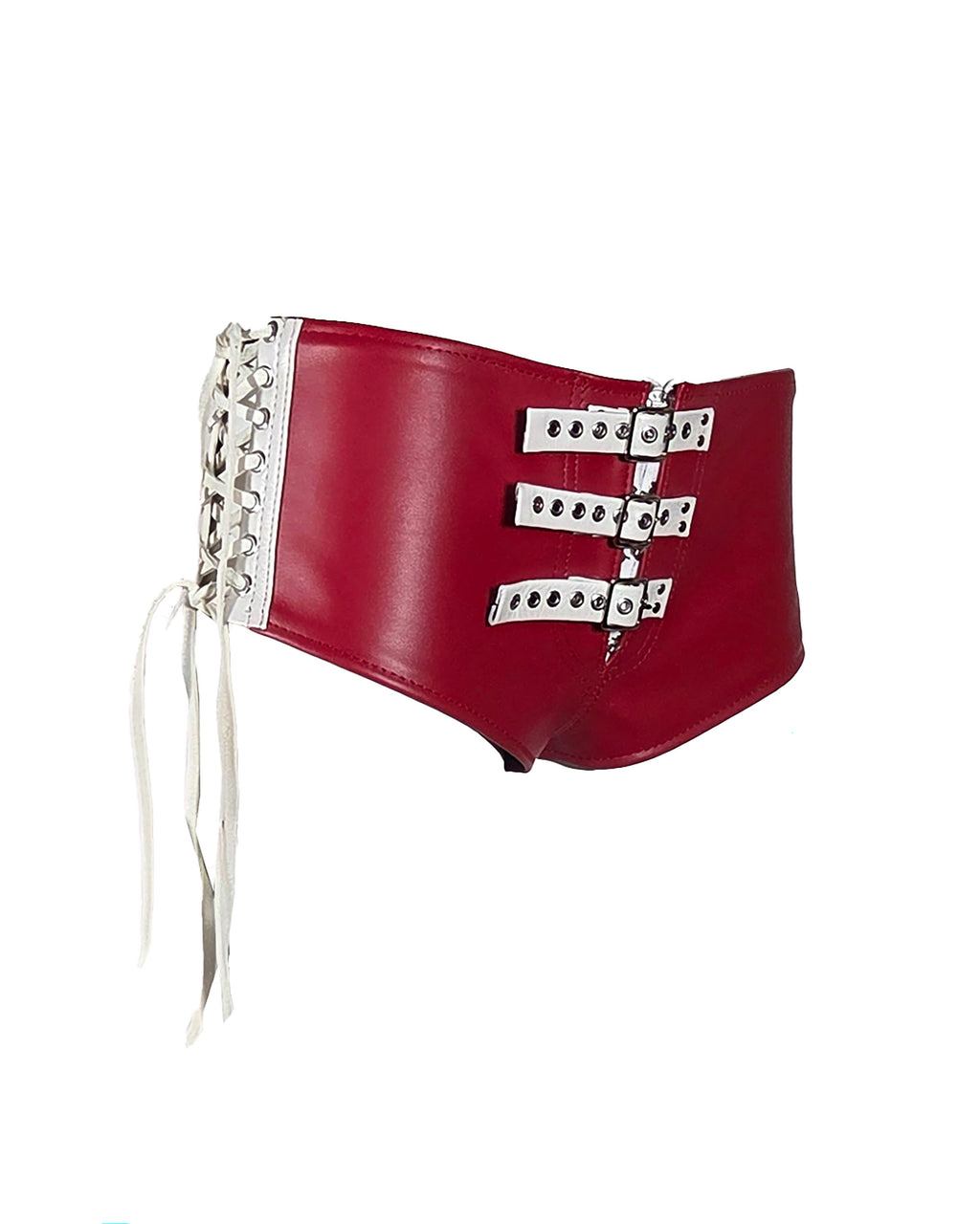 "Racer Girl" Two Tone Leather Hot Pants