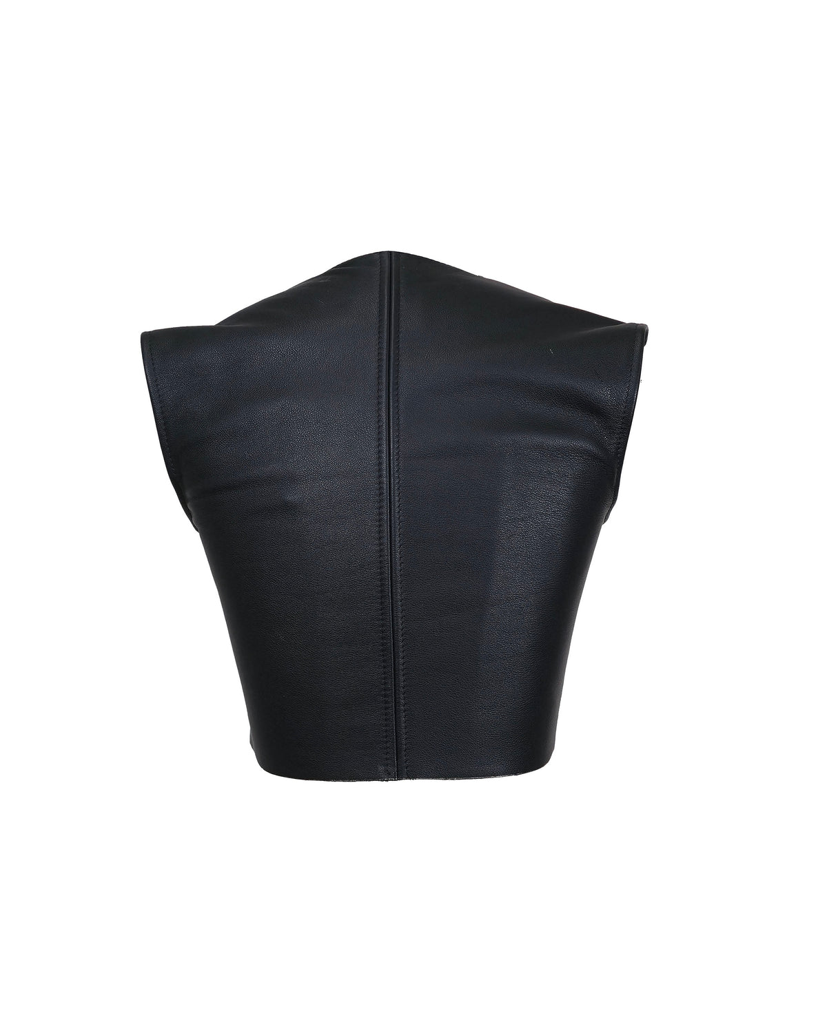 The "Wednesday" Collared Leather Bustier
