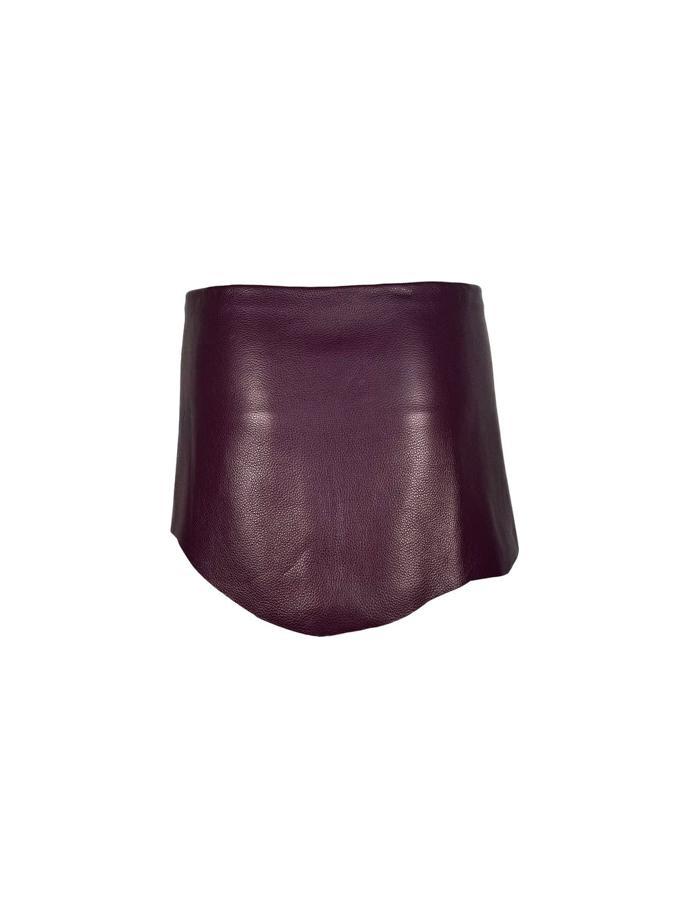 Cowhide Natural-cut Micro-mini with Attached Belt