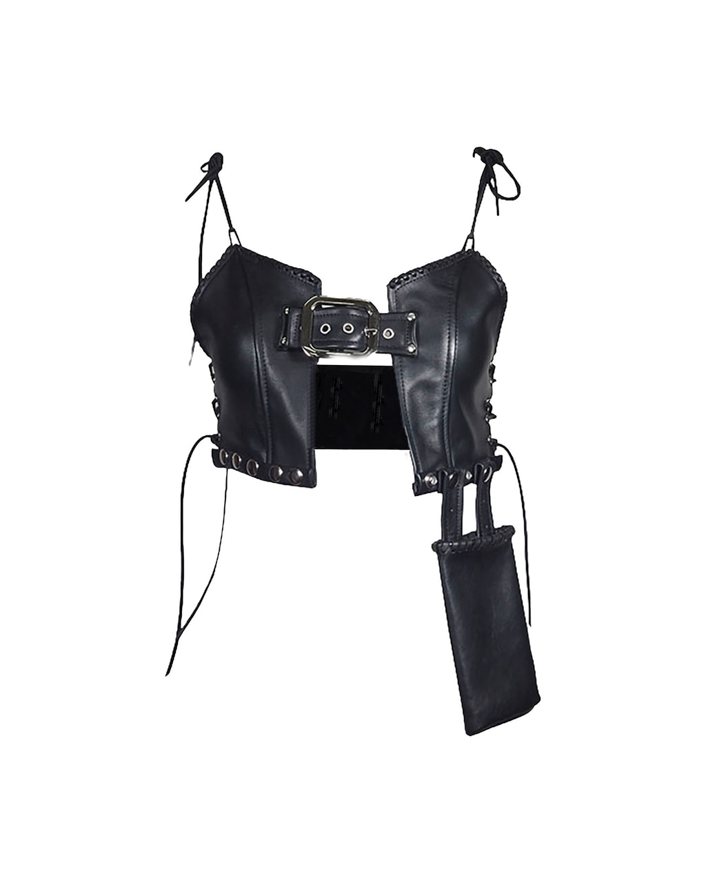 The "Harley" Buckle Front Leather Crop