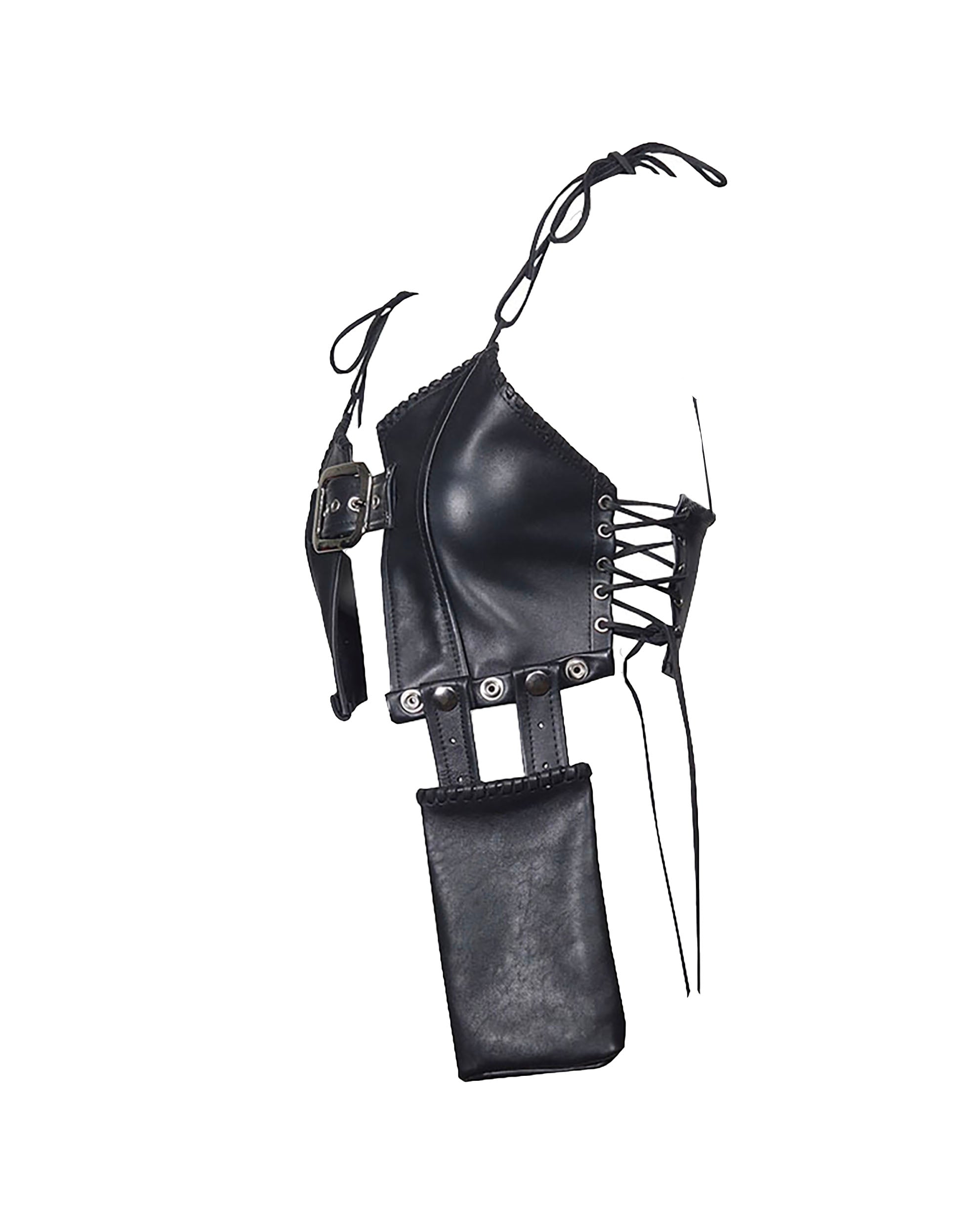 The "Harley" Buckle Front Leather Crop