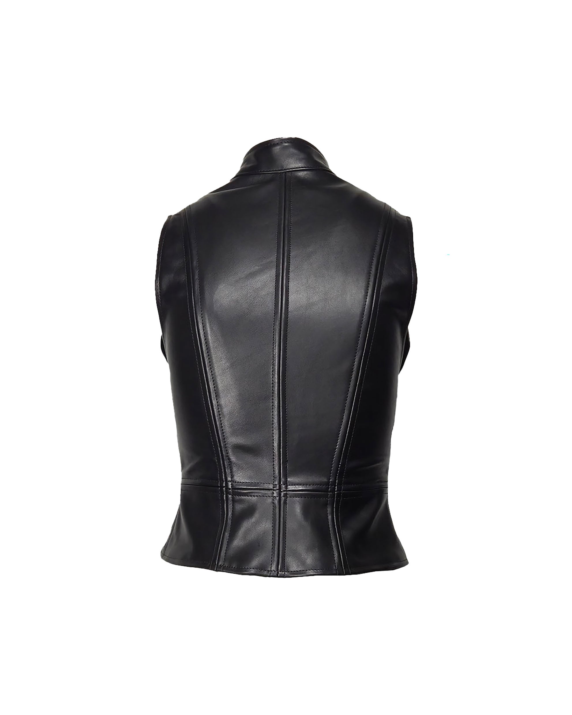 The "Loni" Zip Front Leather Top/Vest
