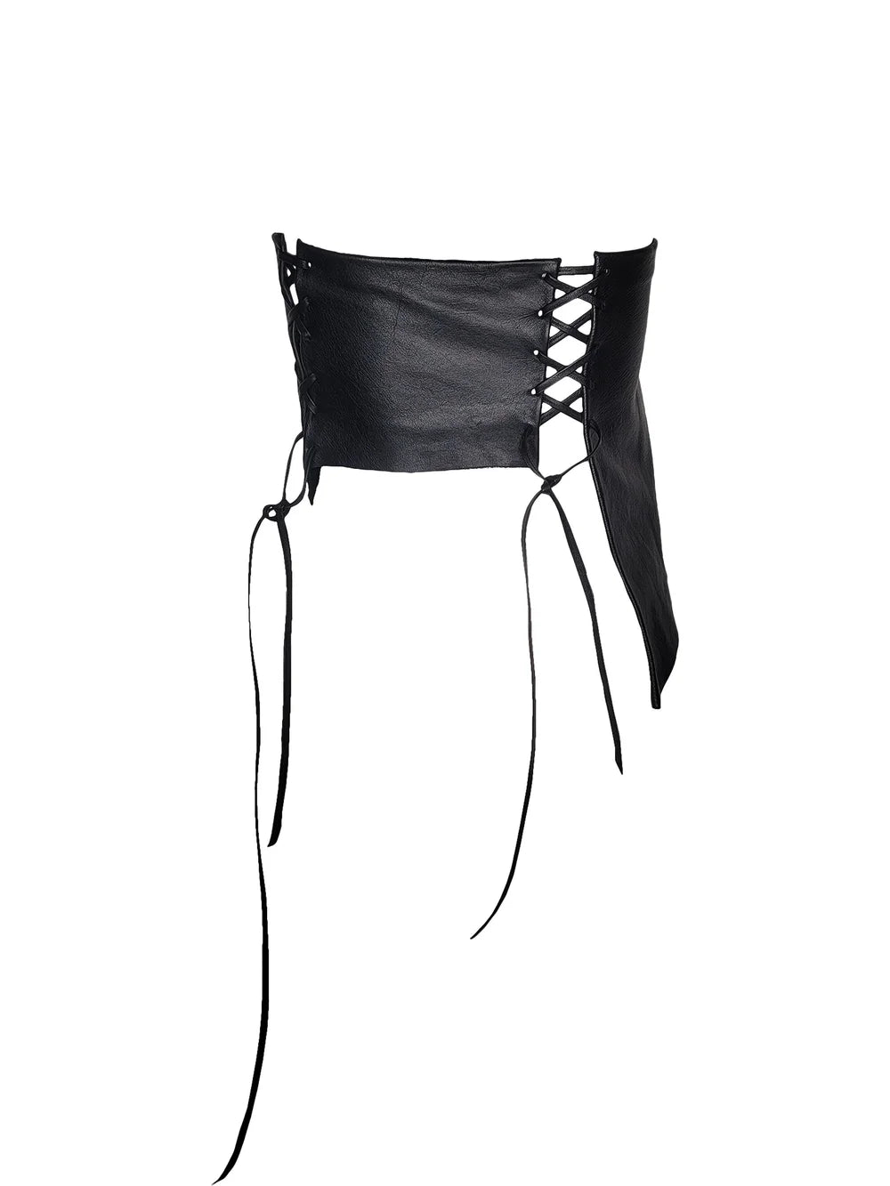 Black Leather Gun Top