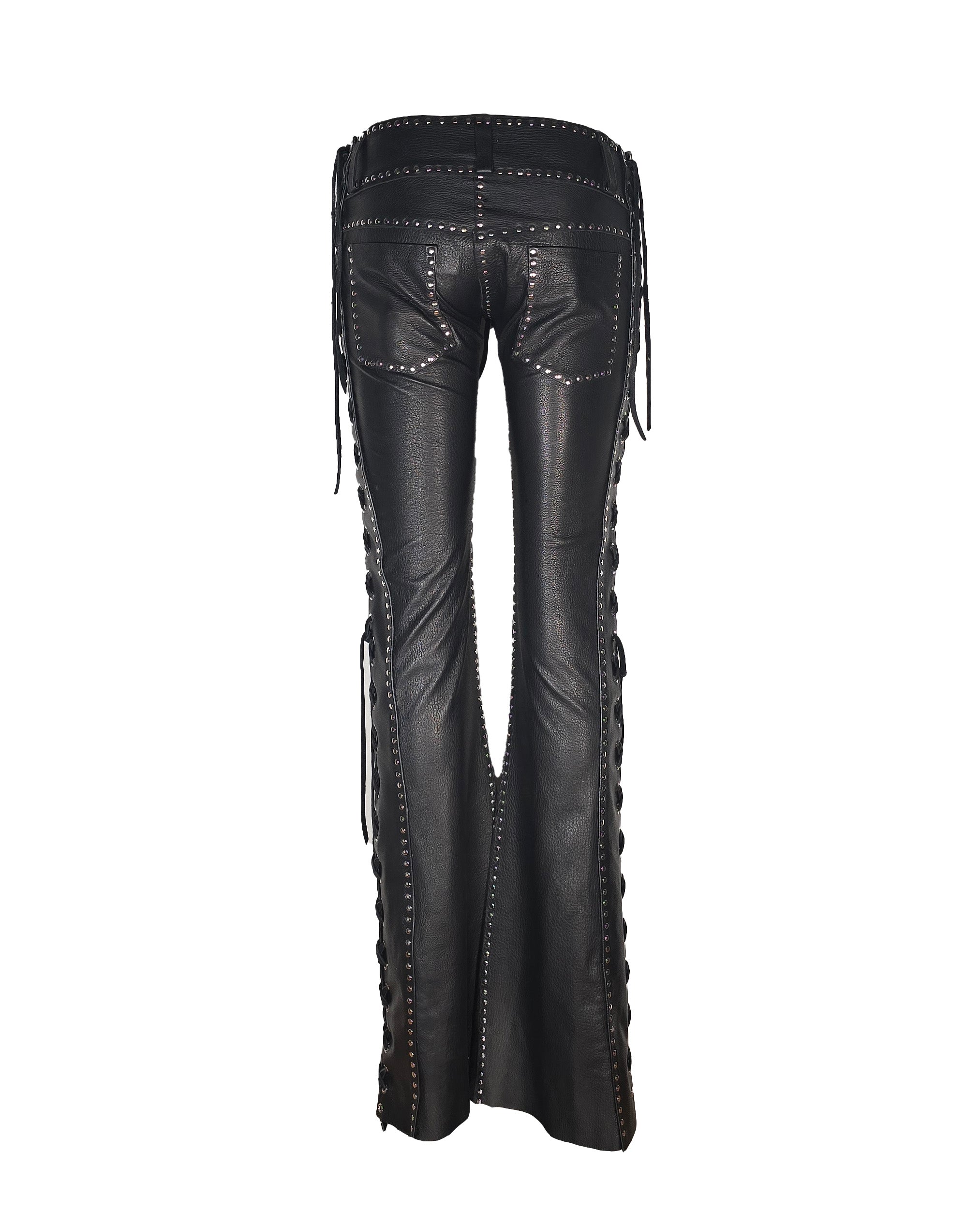 Hand Constructed Riveted Flare Pants