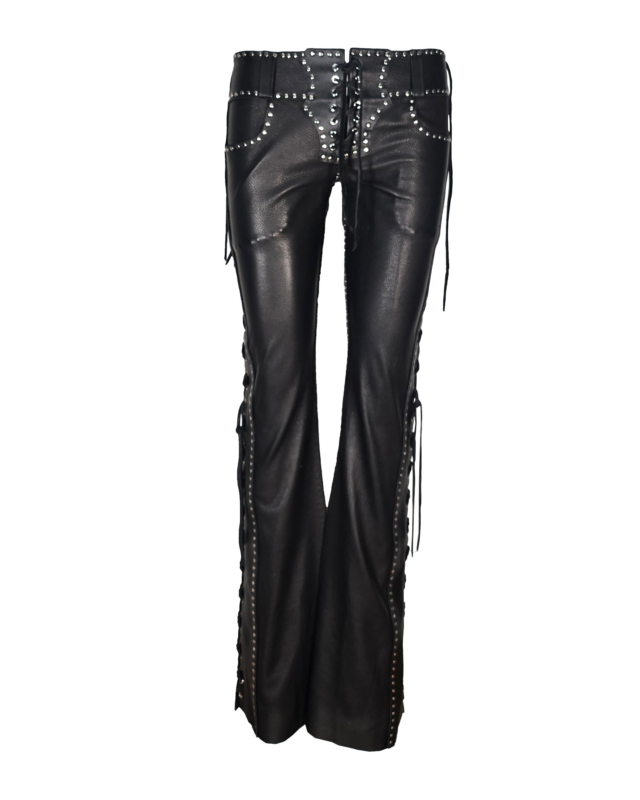 Hand Constructed Riveted Flare Pants