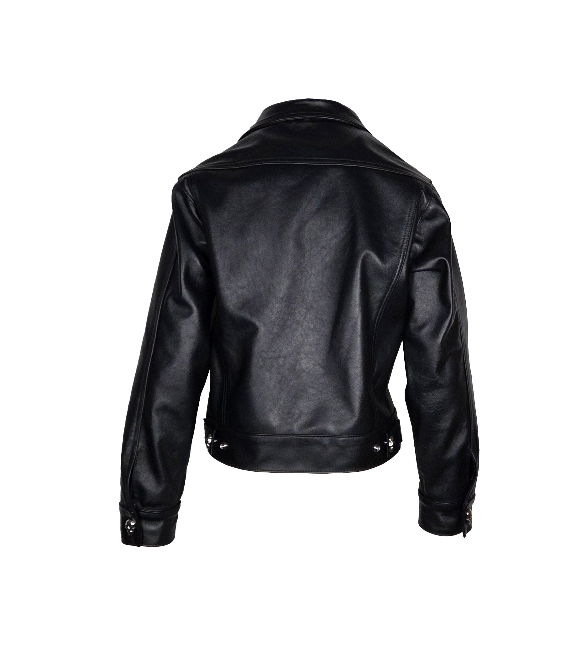 Skull Snap Leather Trucker Jacket