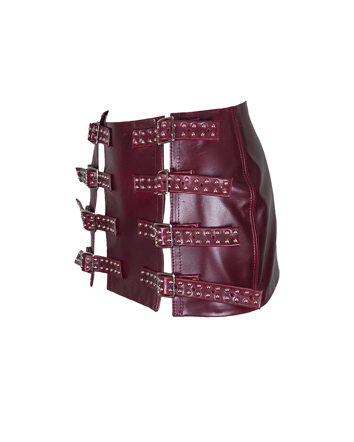 The "Restrain Me" Leather Buckle Skirt
