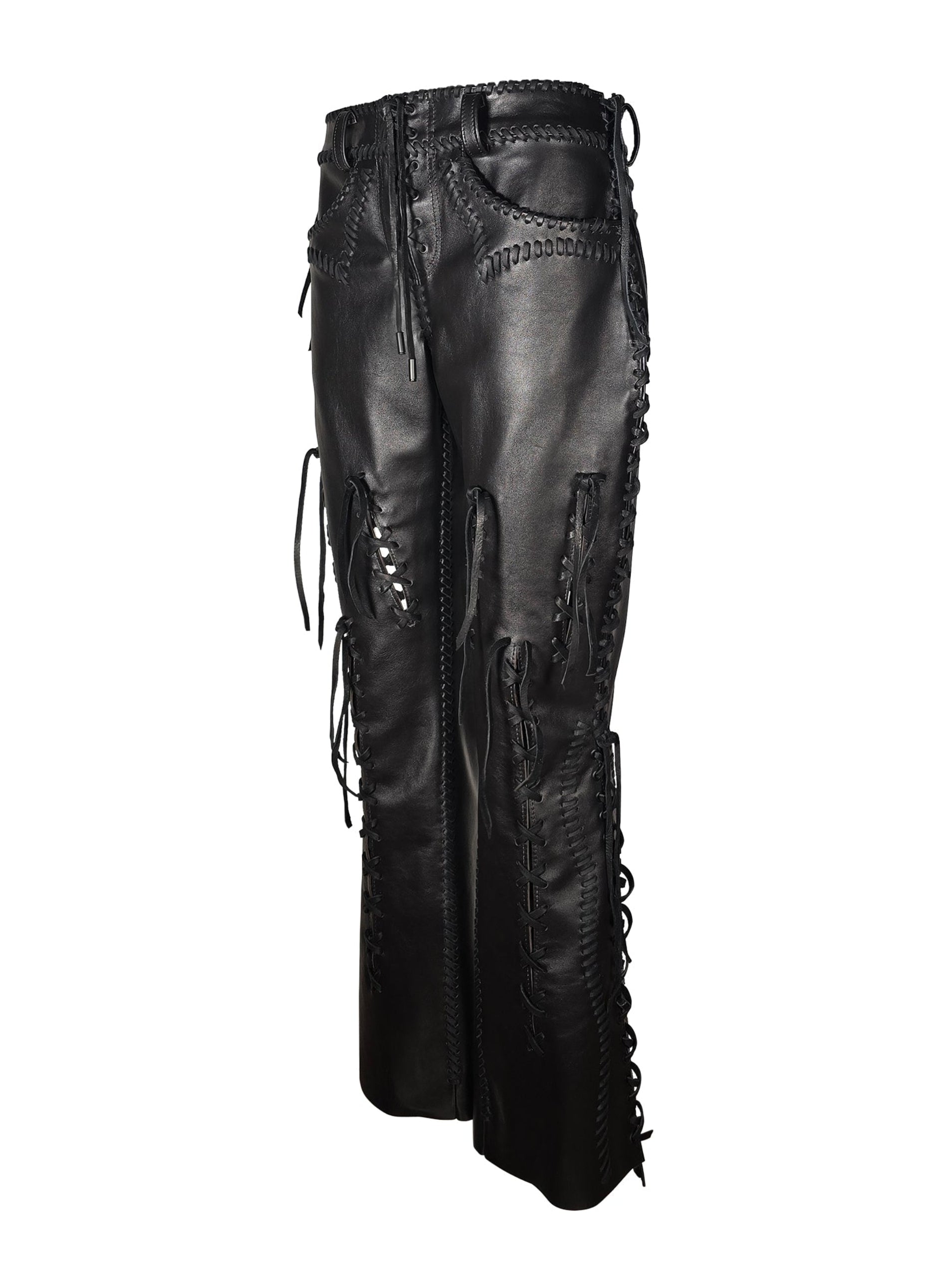 The "Rory" Whipstitched Leather Western Pant