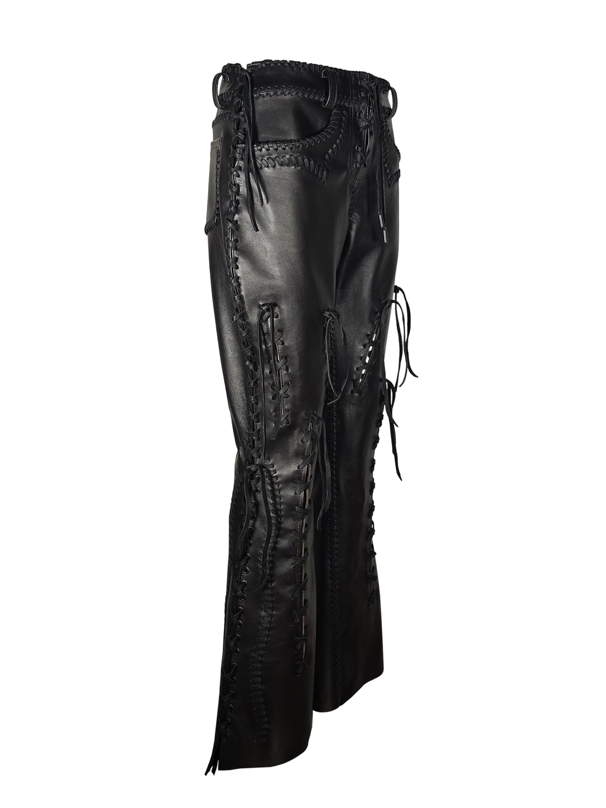 The "Rory" Whipstitched Leather Western Pant