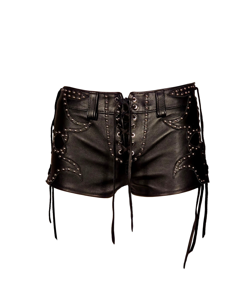 The "Salvadore" Lace-up Embellished Hot Pants