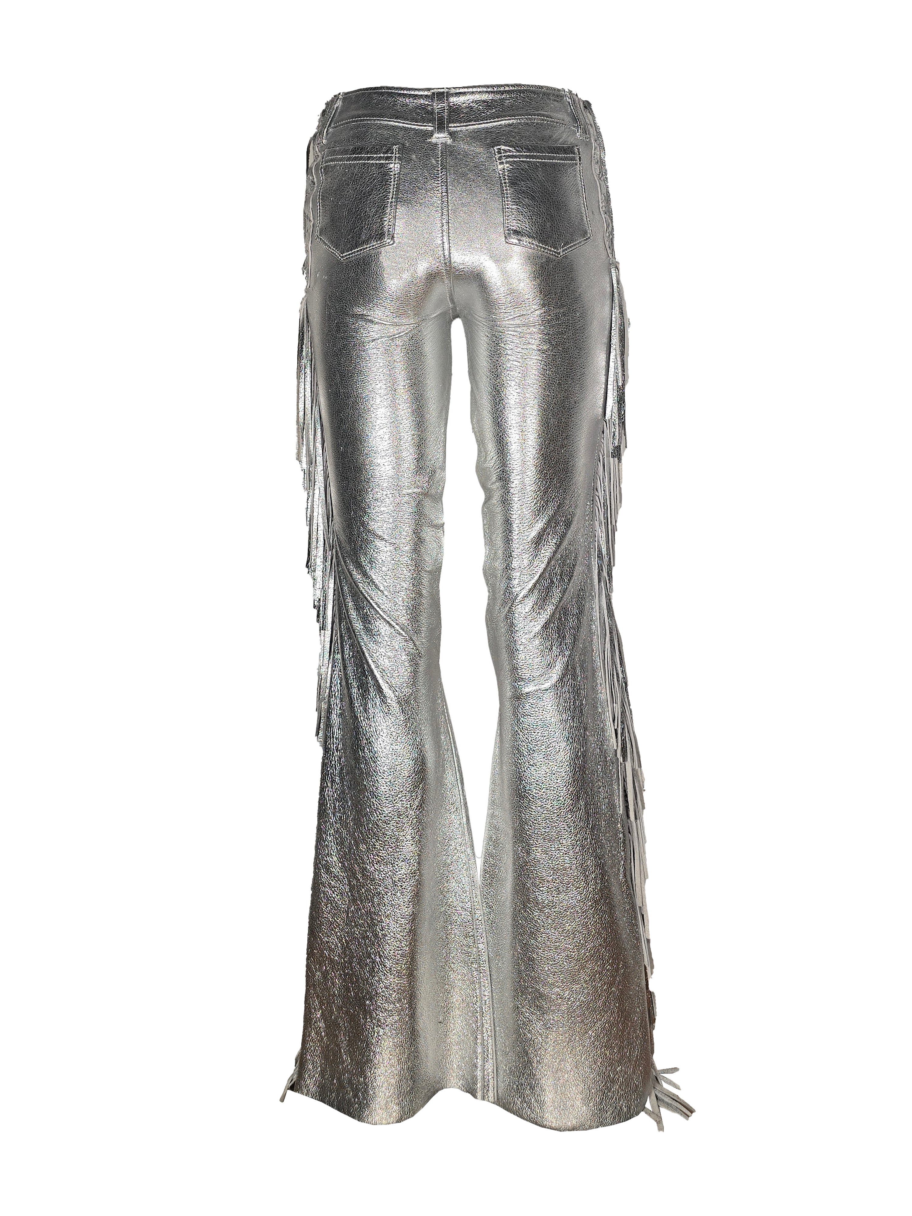 Side Fringe Leather Pant