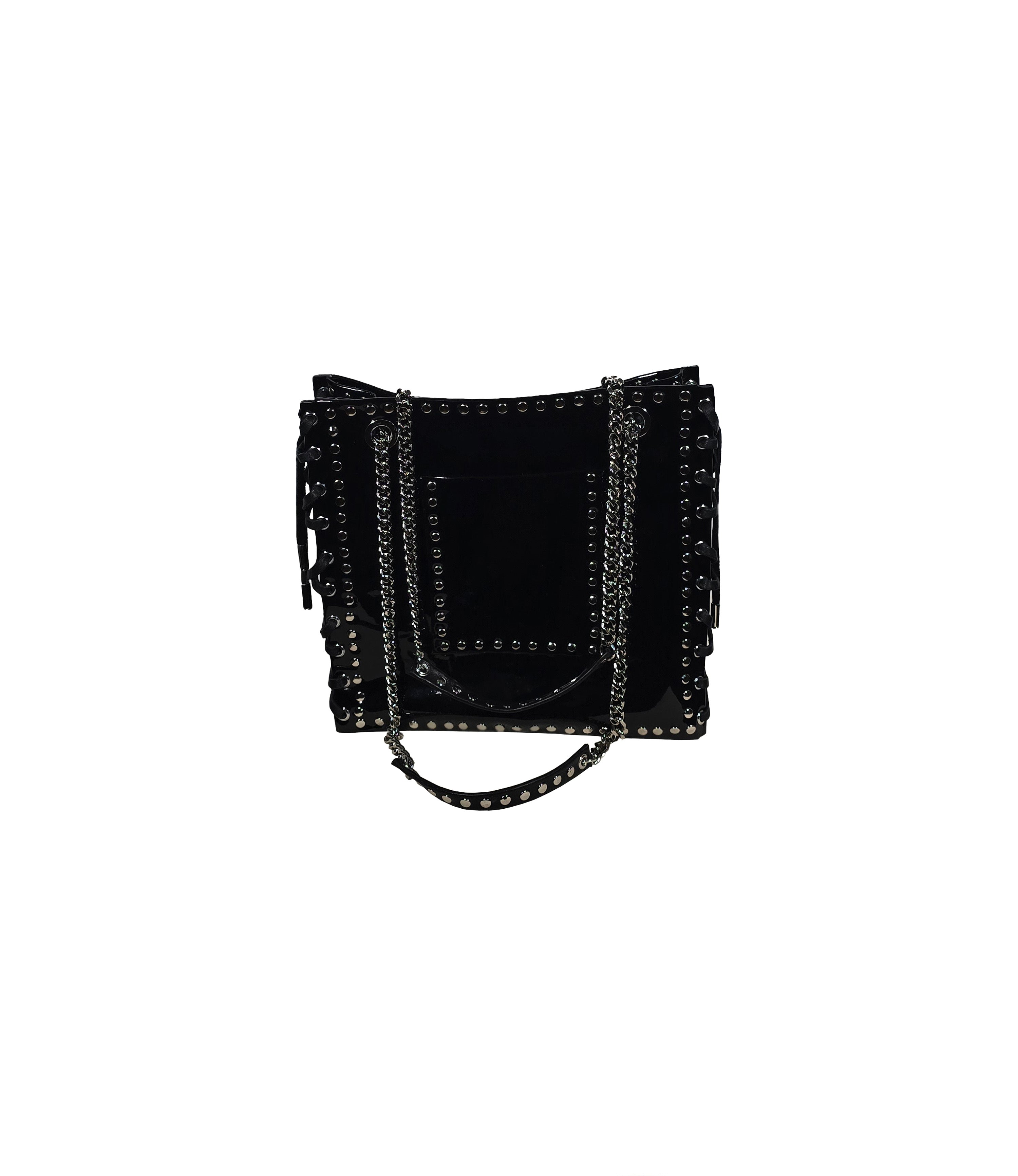 Small Tote Bag with Lace-up Sides