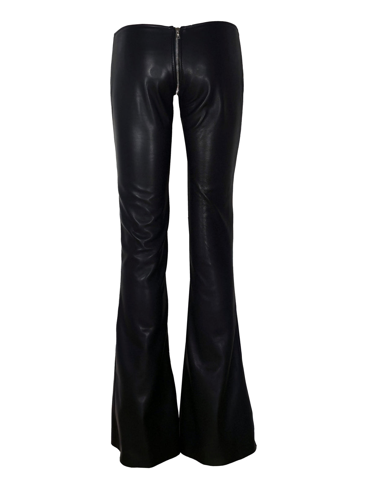 The "SuperLo" Crotch Zip Leather Flare Pant
