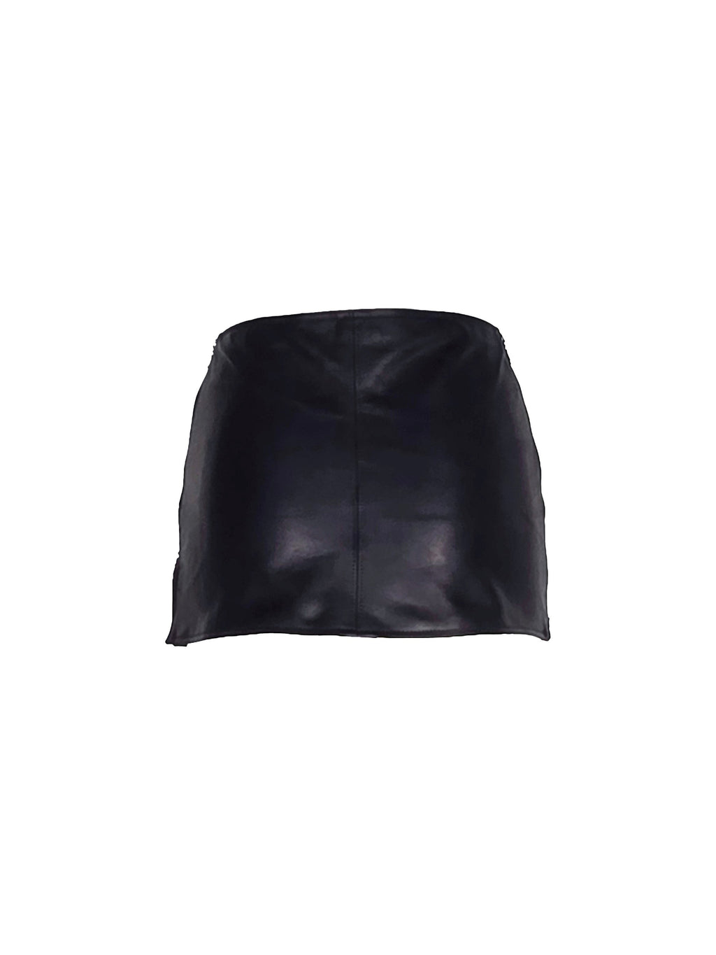 Side Zip Leather Mini