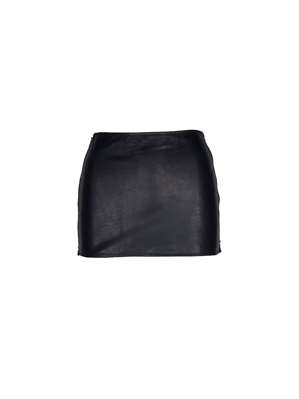 Side Zip Leather Mini